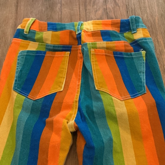 Current Mood Striped Denim Ankle Pants Jeans Flare - Picture 9 of 9